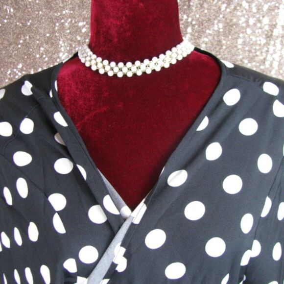 NWT BloomChic polka dot wrap dress 28 / 5X - Picture 9 of 12